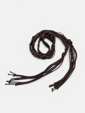 MACRAMÉ brown cord boho tie belt